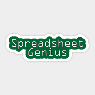 Spreadsheet Genius Sticker